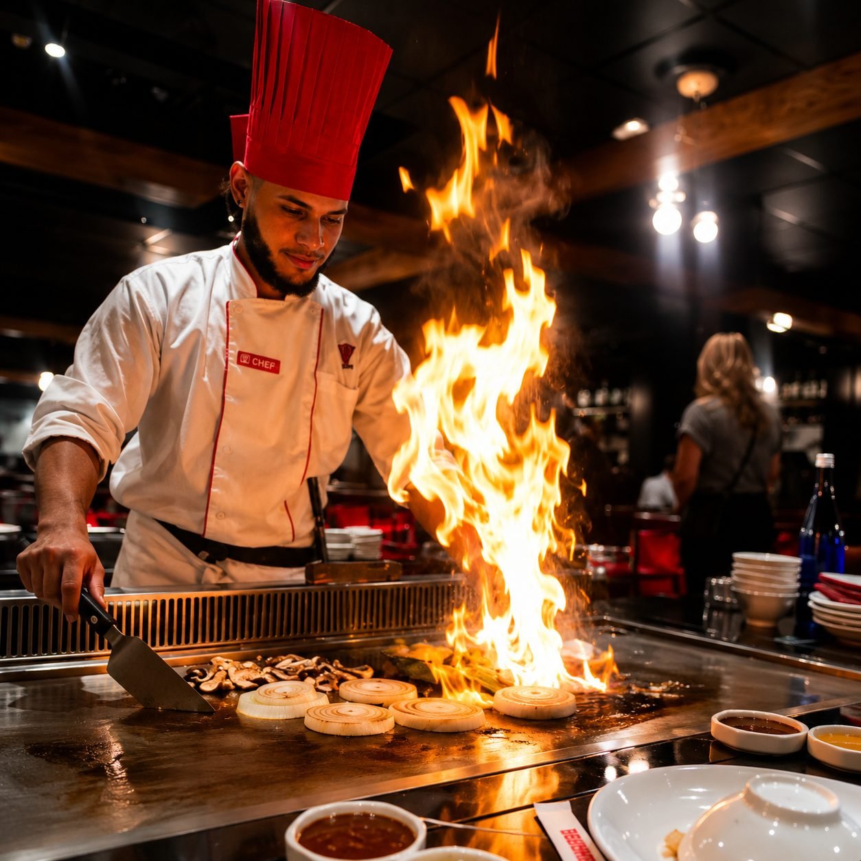 Chef Alejandro live hibachi cooking